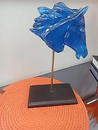 Mavi at kafası Dekoratif