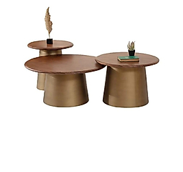 TOLA BRASS 3'Lü ORTA SEHPA