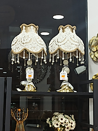 Abajur Çiftli Dantelli