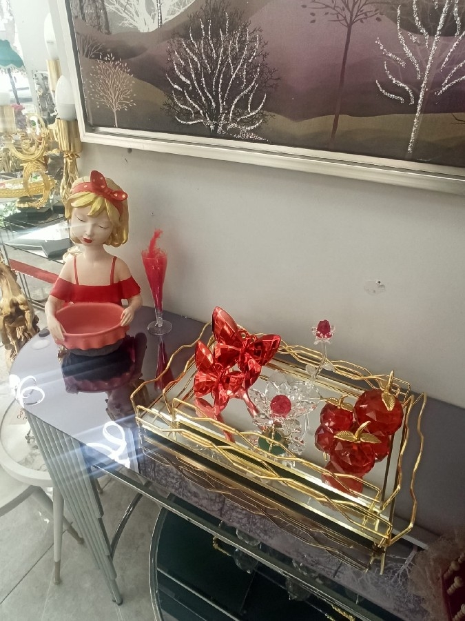 Kırmızı dekoratif set