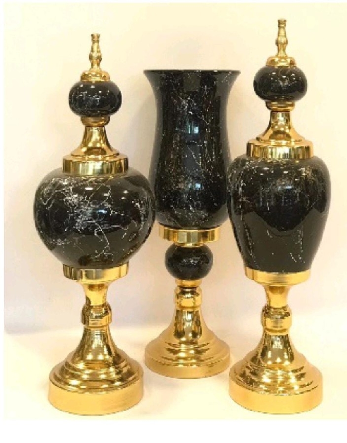 Vazo Prestij 3'lü set siyah